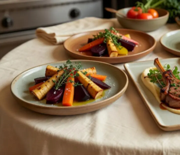 Refined seasonal dishes plated with local produce and regional meats.